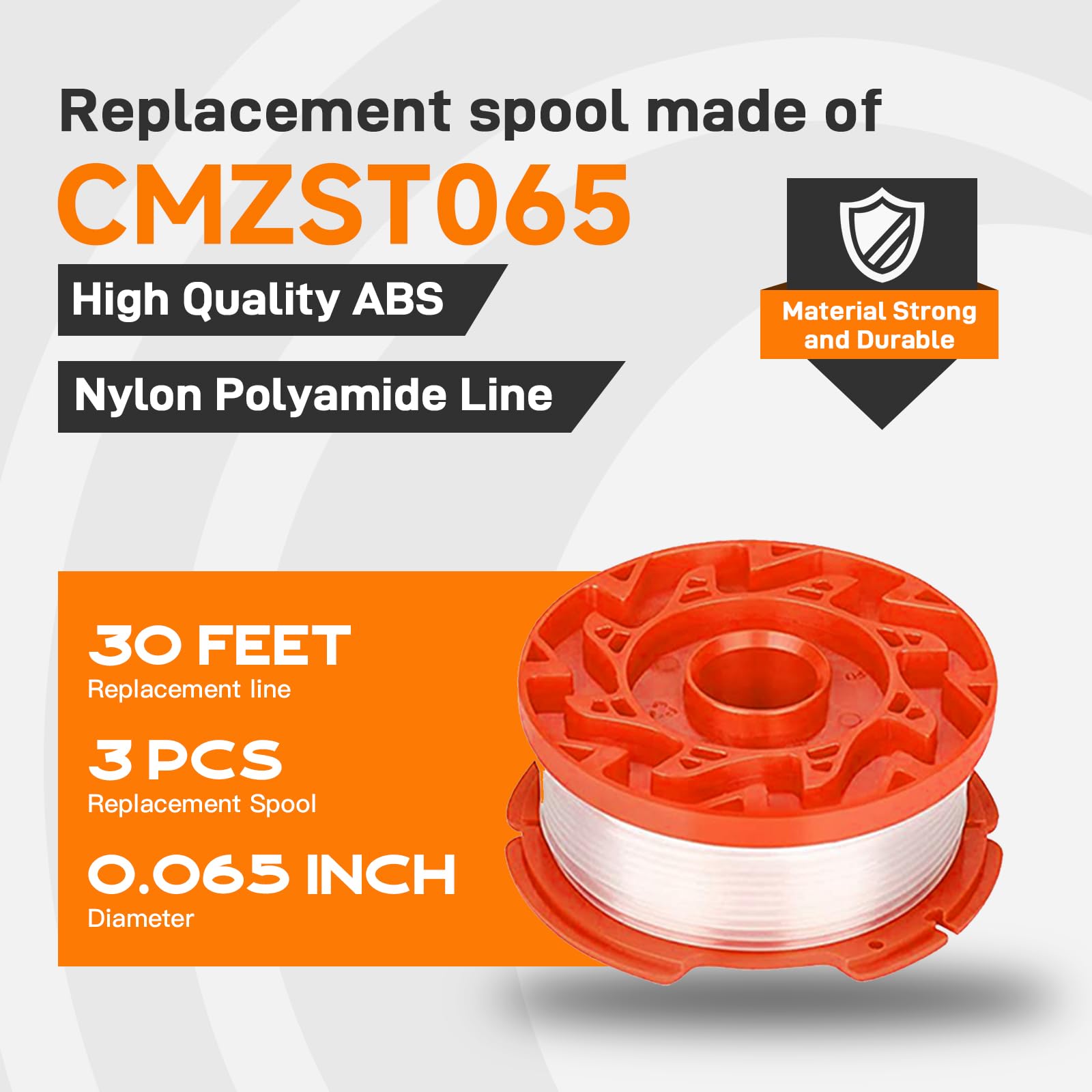CMZST0653 CMZST065 Lot de 3 bobines de rechange compatibles avec débroussailleuse Craftsman CMCST900 CMESTA900 CMEST913 CMESTE920