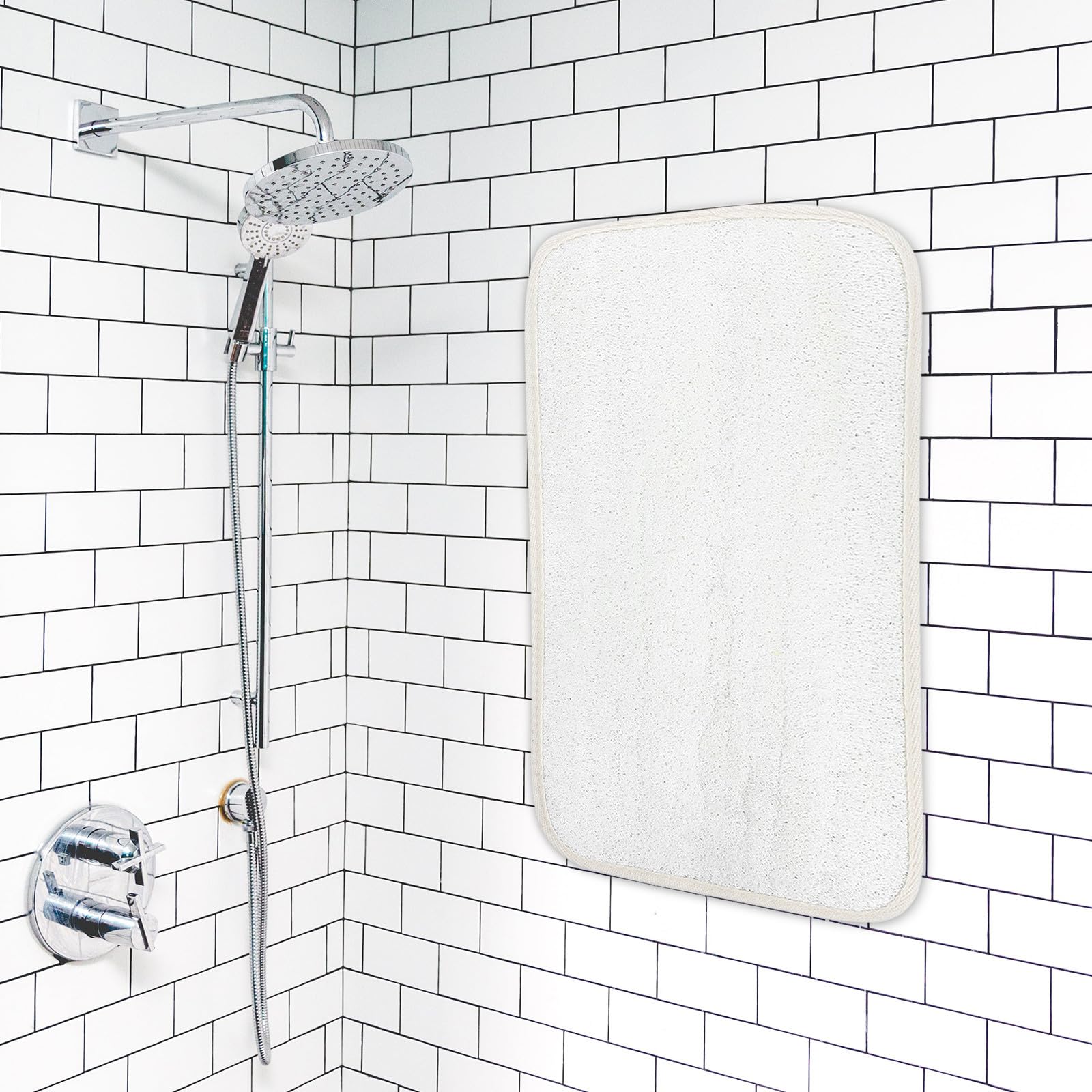 GANAZONO Wand Massagematte Rücken aus Luffa mit Badeschwammkissen Porentiefe Reinigung und Durchblutungsförderung Sicher und Einfach für Bad und Körperpflege Zufällige Zufällige Farbe