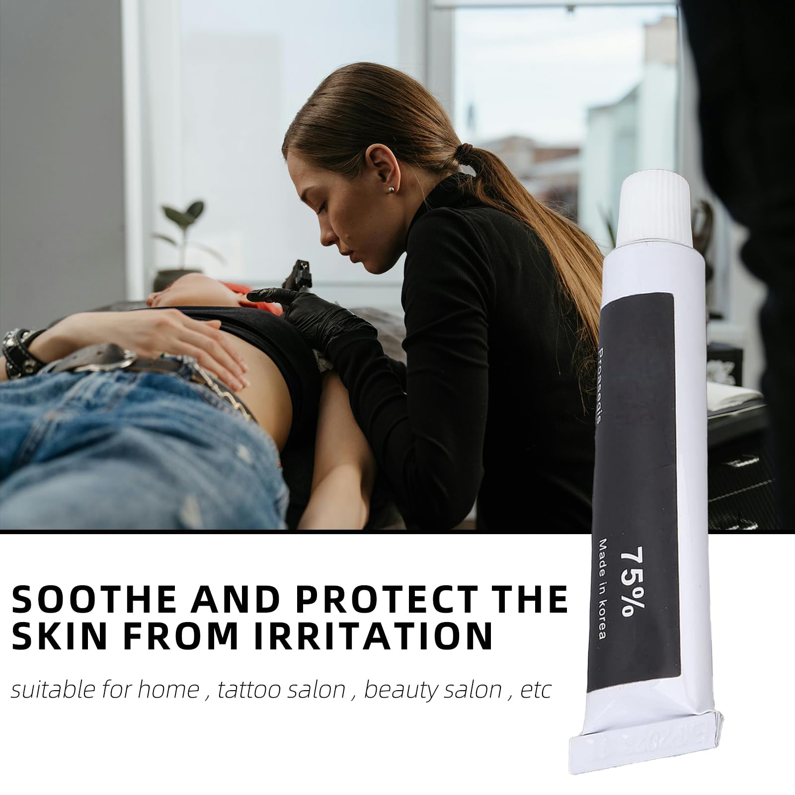 Crème Apaisante de Soin pour Tatouage, Crème Auxiliaire de Nettoyage des Tatouage, 10g - 4