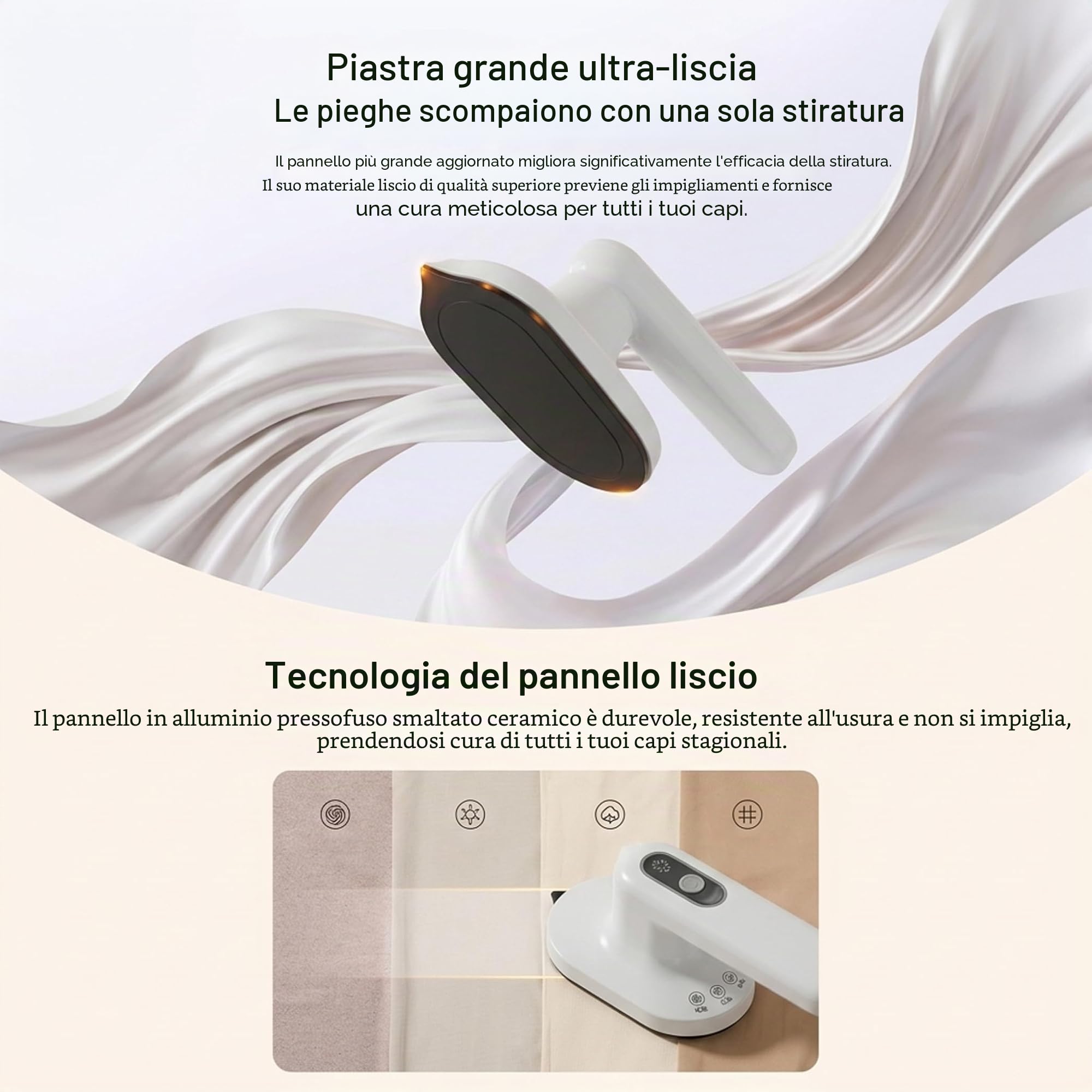Mini ferro da stiro senza fili per artigianato e vestiti, mini ferro da stiro portatile con riscaldamento rapido in 30 secondi, manico ruotabile a 90° per stiratura piana e verticale, pressa a caldo