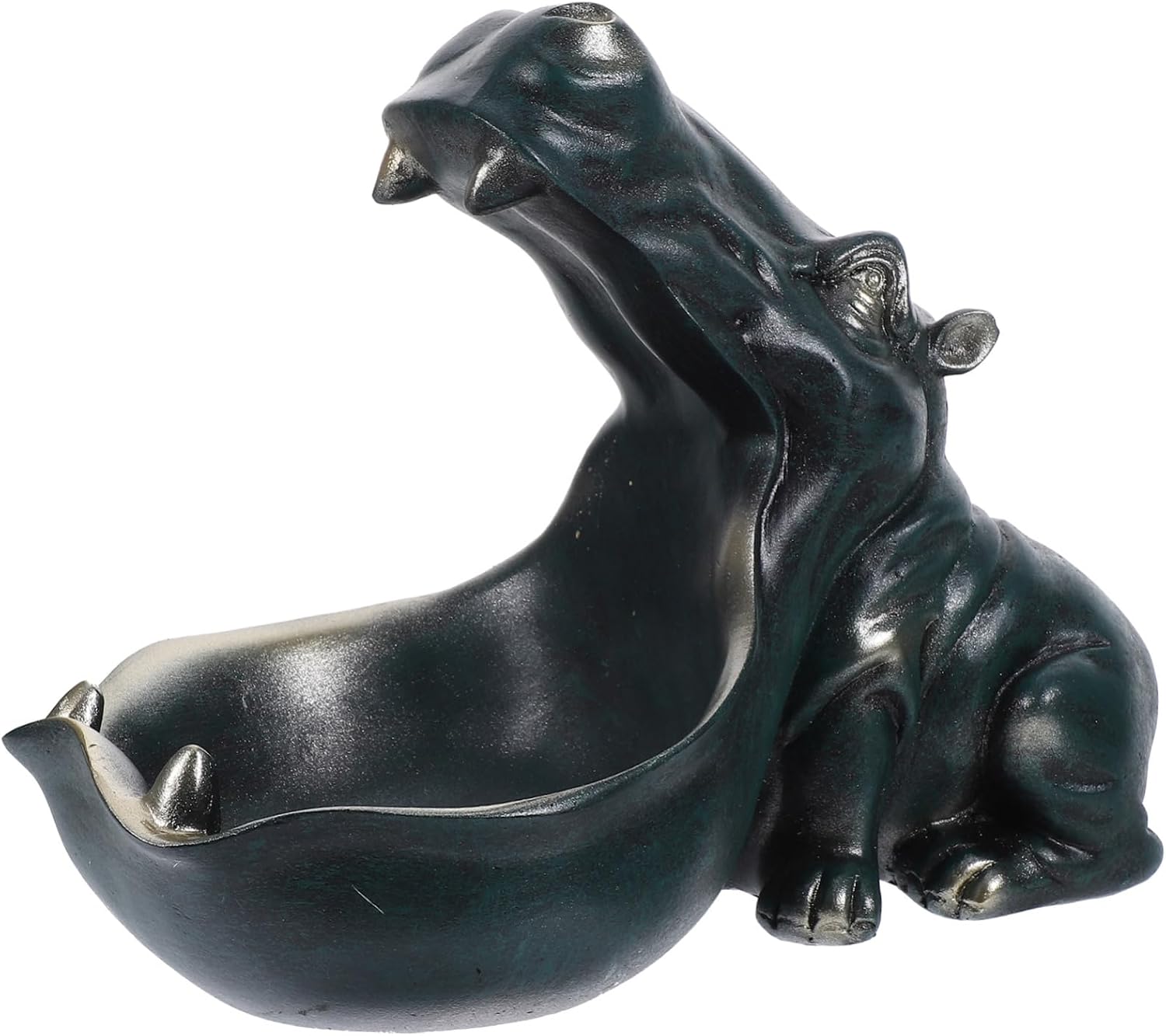 PRETYZOOM Hippo Figurine Decorative Tray Unique Home Decor for Entryway Key and Candy Holder Funky Practical Sundries Organizer for Living and Office