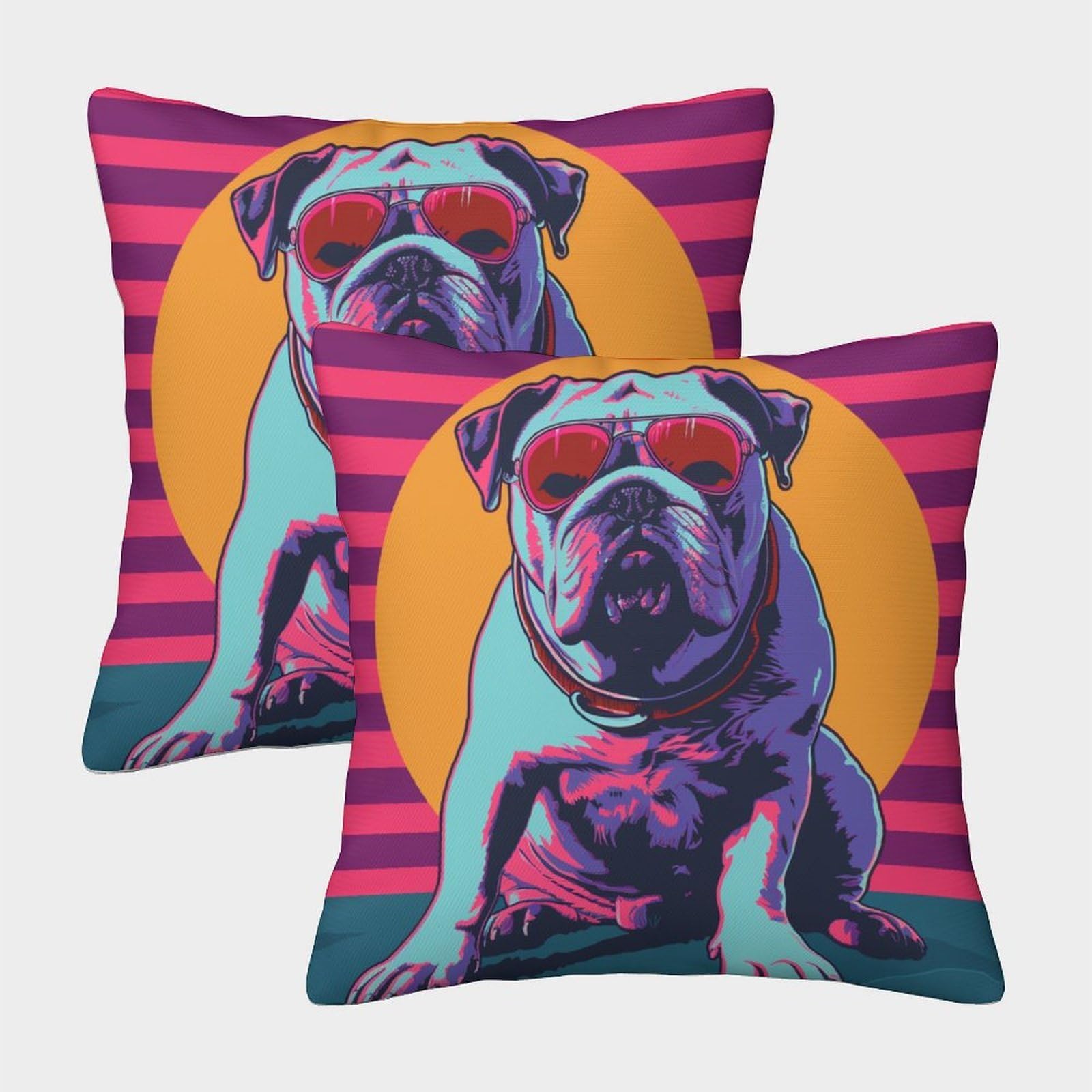 kaiyun 2 Pack Pit Bull Personalised Cushion Cover Home Sofa Decoration 45x45cm Pillow Covers