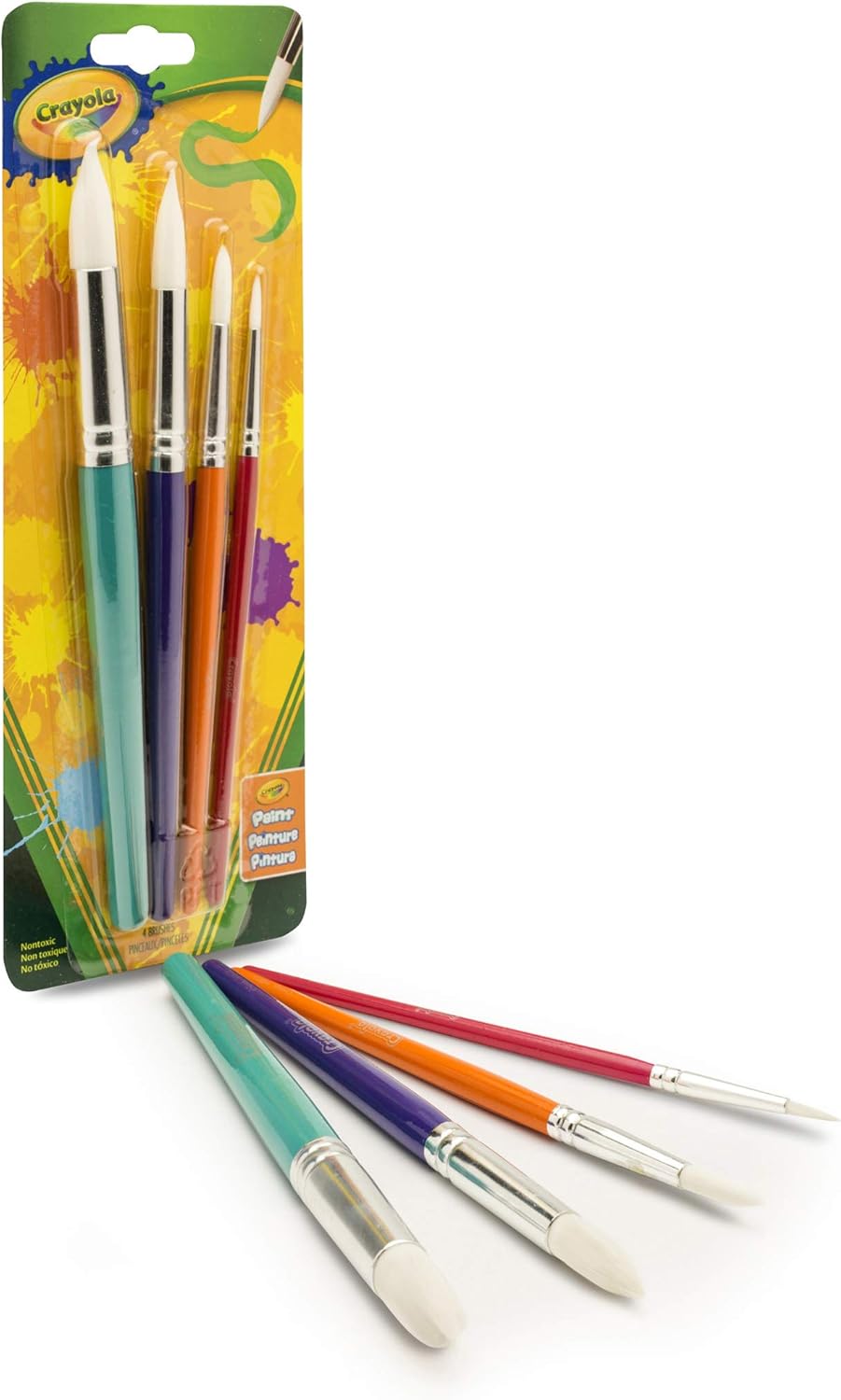 Crayola Kids Paint Brushes, 4 Count : Toys & Games
