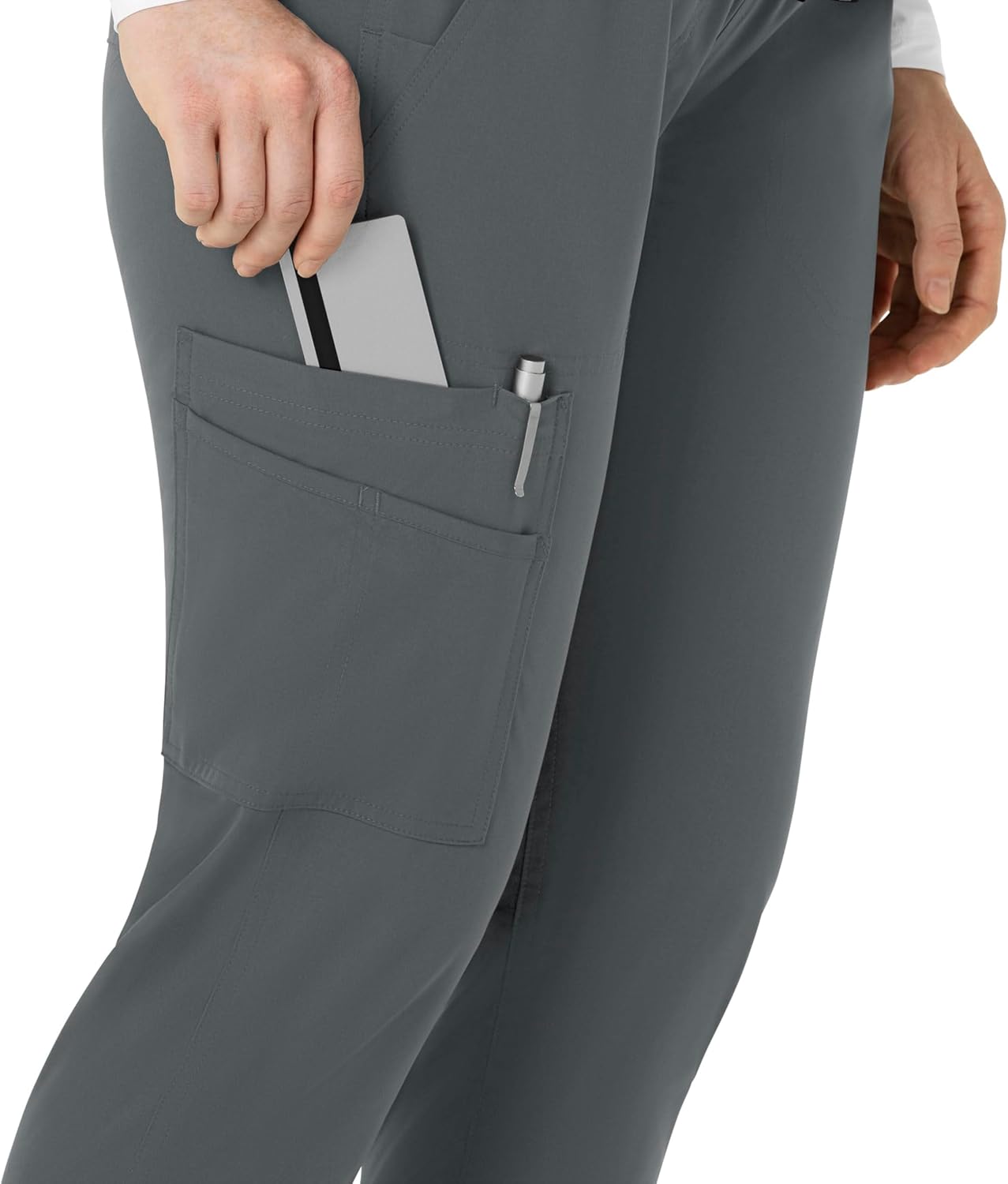 Carhartt Women's Maternity Jogger Scrub Pant - Pewter, S - Image 9