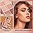 Erinde 10 Colors Nude Eyeshadow Palette, Matte Light Beige Brown Eye Shadow Makeup, Ultra-Blendable High Pigmented Long Lasting, Neutral Eye Make Up Pallet with Brush Travel Size Gift Kit, Milk Tea