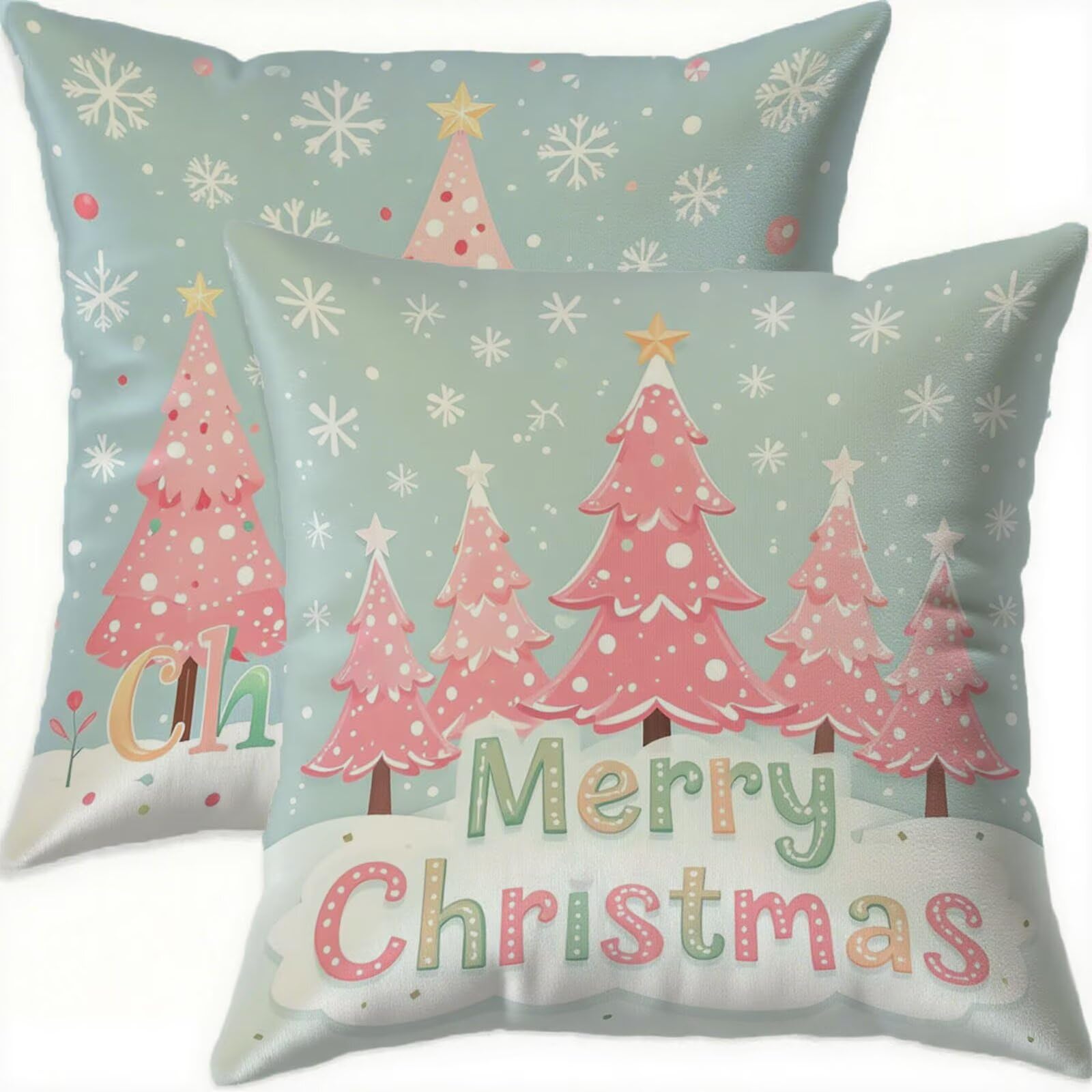 Housse de coussin imperméable 60x60cm en velours rose avec zip invisible