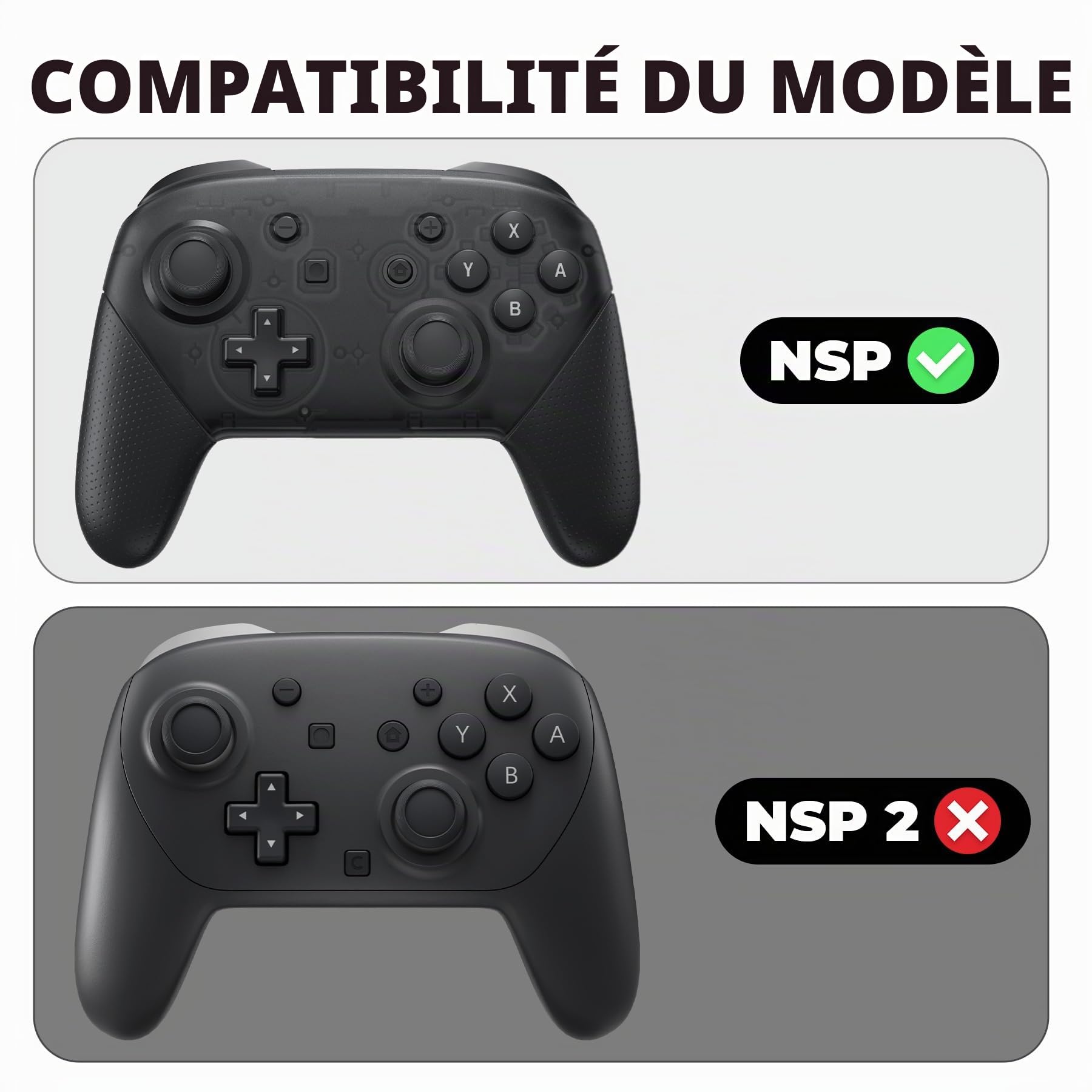 playvital Coque pour Switch Pro Protection Manette,Housse pour Switch Pro Case avec Capuchon Joystick-Blanc,Chérie Kitty