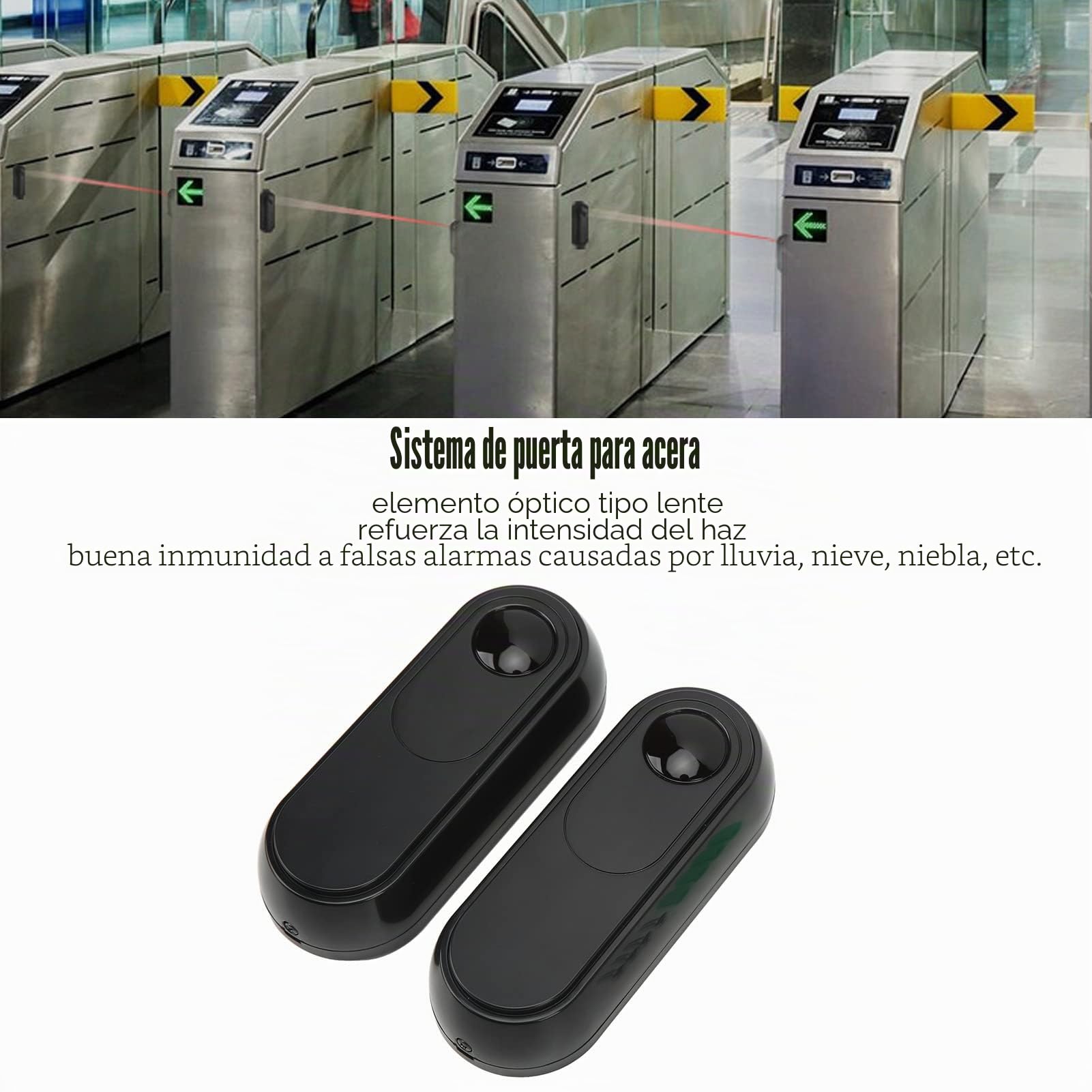 Sensor infrarrojo inalámbrico para abridores de puertas exteriores, fotocélula de seguridad sin cables