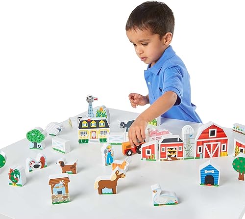 Miniatura 2 de Melissa & Doug Set de juego de granja y tractor de madera (FFP)