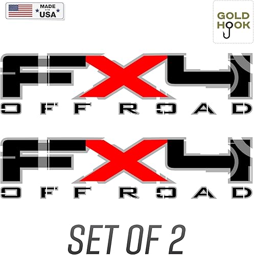 FX4 - Calcomanía roja para mesita de noche, compatible con Ford F-150 2009 2010 2011 (troquelado (despegar y pegar)