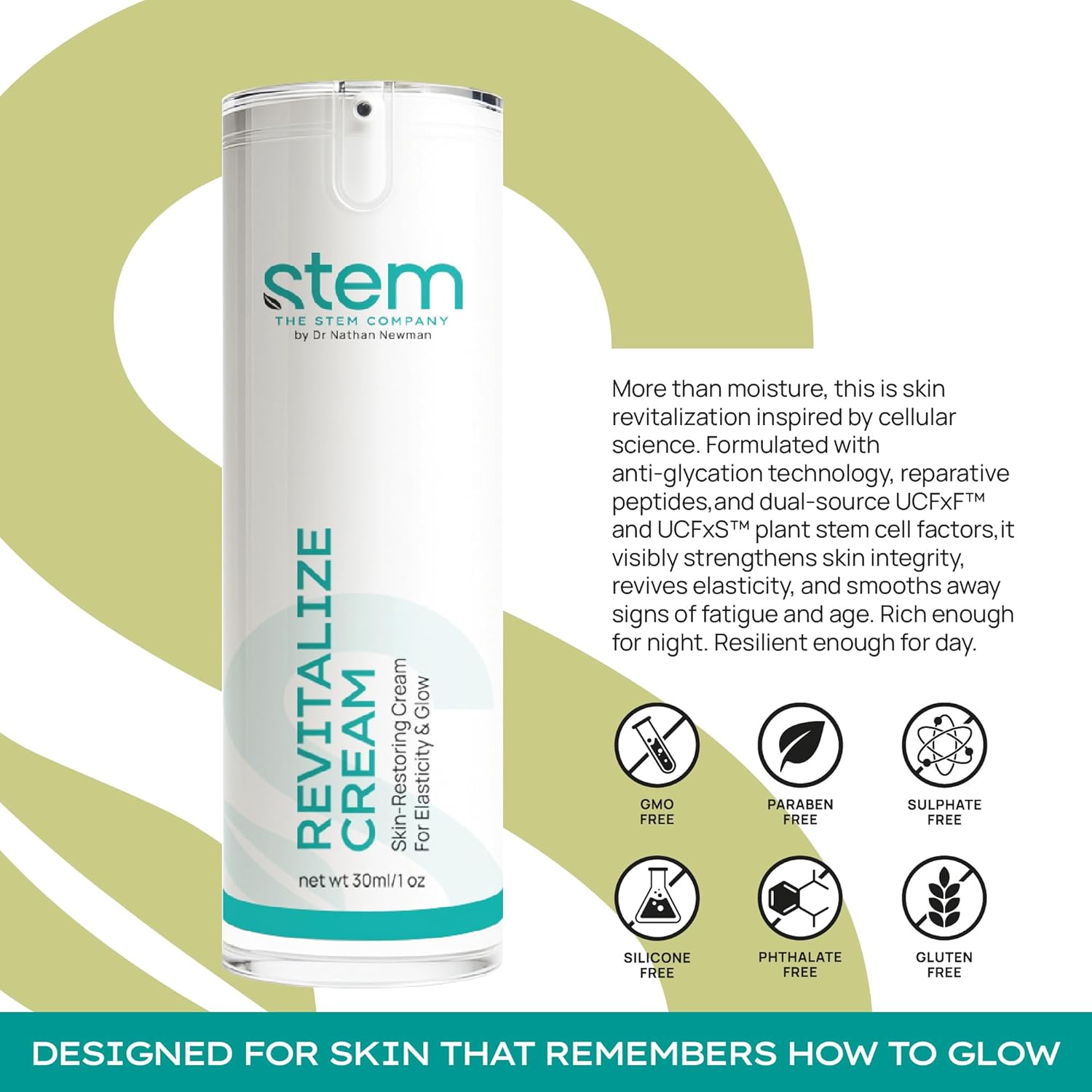 ReVitalize Night Cream, Stem Cell Serum for Face, Facial Moisturizer, Skin-Restoring, Face Moisturizer for Women, Niacinamide Serum, Antioxidant Support Overnight Mask & Bakuchiol Cream, 1oz - Image 2