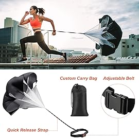 X-UMEUS Agility Ladder Speed Training Equipment Set-20ft Agility Ladder,12 Soccer Cones,4 Hurdles, Jump Rope, Running Parachute| Basketball Football Soccer Training Equipment for Kids Youth Adults