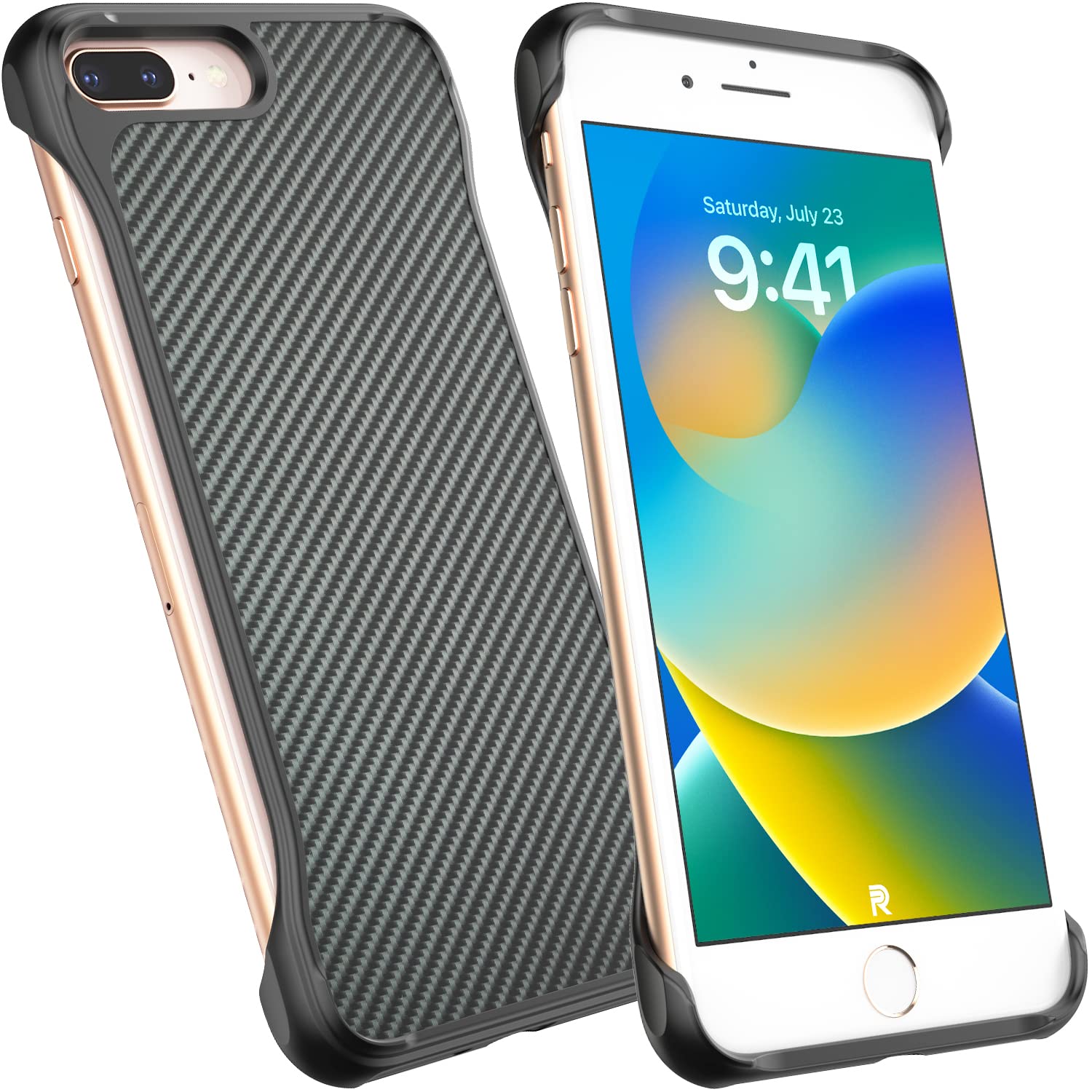 Amazon.com: REBEL iPhone 8 Plus Case, 7 Plus Case Series Gen-1 Exposed Sides for Comfort, Protective & Shockproof, Slim Fit Frameless, Screen Protector Included, 5.5 inch Phone, 8+ (Aramid Fiber) : Cell Phones & Accessories Amazon.com: REBEL iPhone 8 Plus Case, 7 Plus Case Series Gen-1 Exposed Sides for Comfort, Protective & Shockproof, Slim Fit Frameless, Screen Protector Included, 5.5 inch Phone, 8+ (Aramid Fiber) : Cell Phones & Accessories