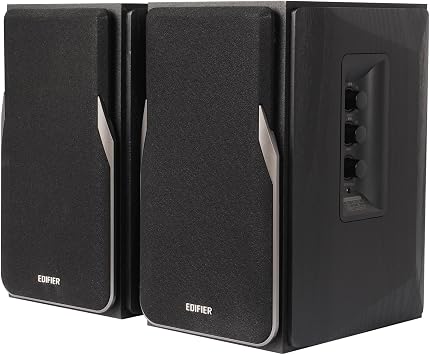 Edifier R1380T Powered Bookshelf Speakers, 42W RMS, Black