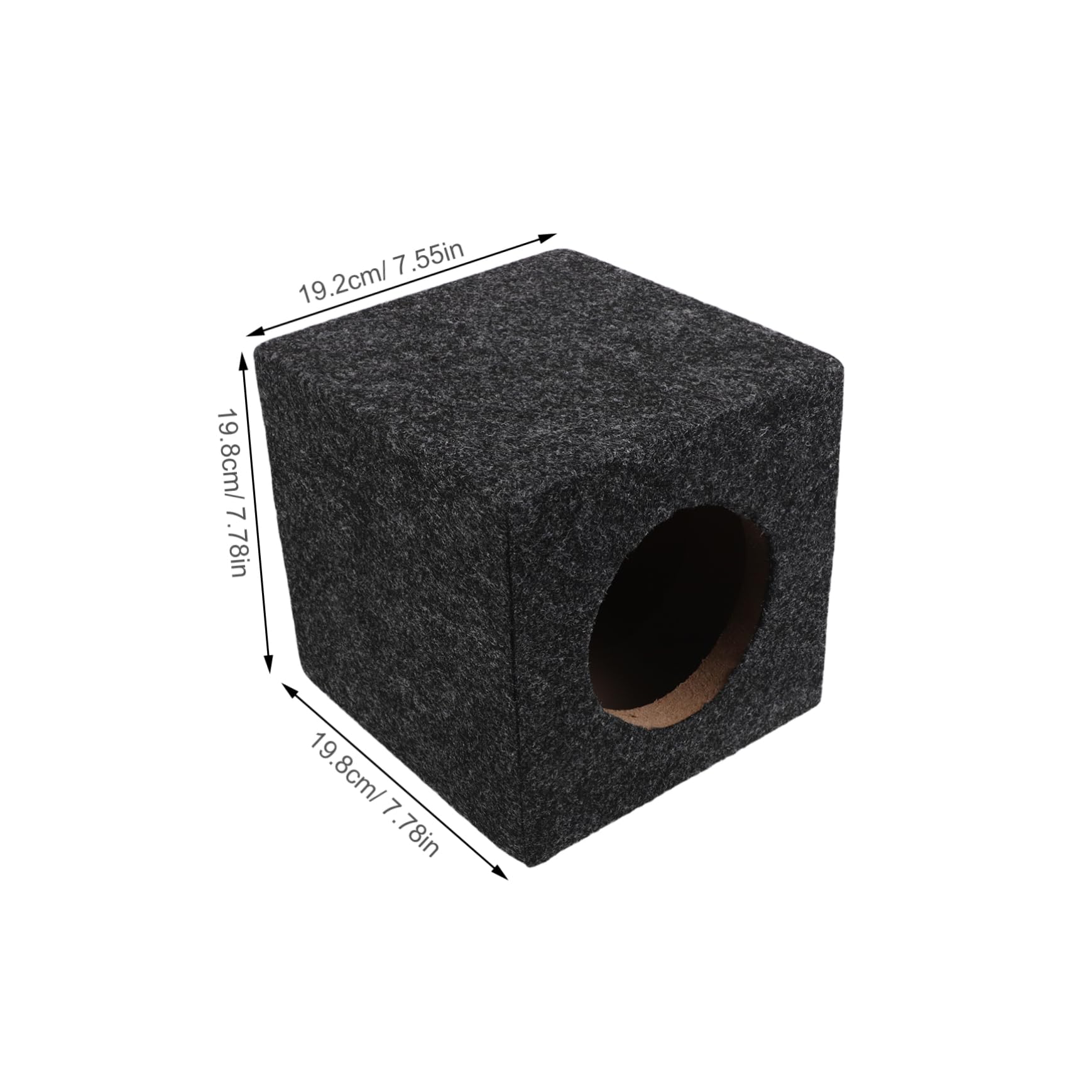 STOBAZA Car Audio Square Subwoofer Enclosure Precision Fit Wooden Speaker Box for Easy Installation Enhanced Sound Quality Home Truck Vehicle Audio Systems