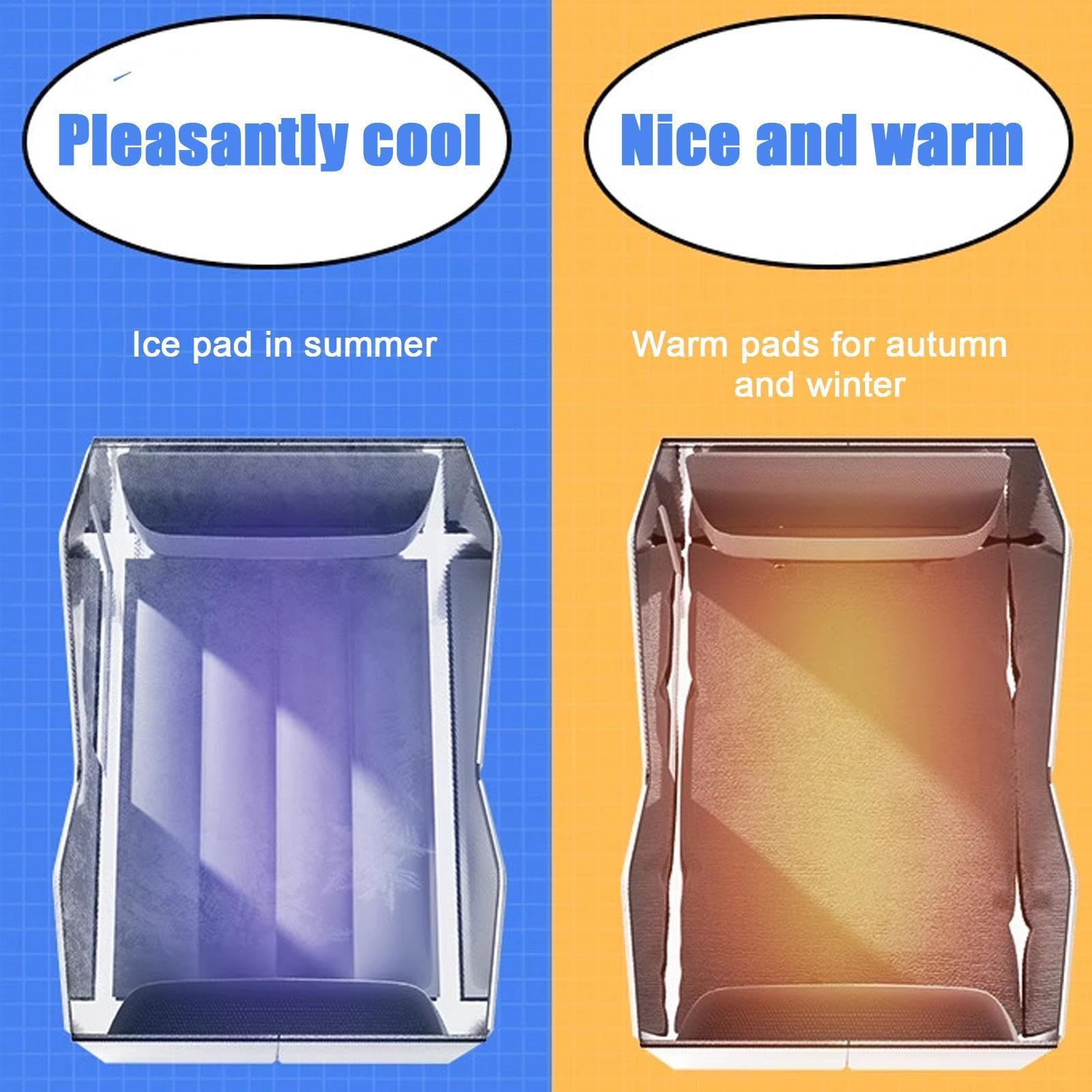 Genérico Caseta Refrigerada para Gatos, Tienda De Campaña Refrigerada para Mascotas con Bolsas De Hielo, Tela Oxford Impermeable, Aislado, Caseta Plegable para Gatos para Descansar Y Dormir