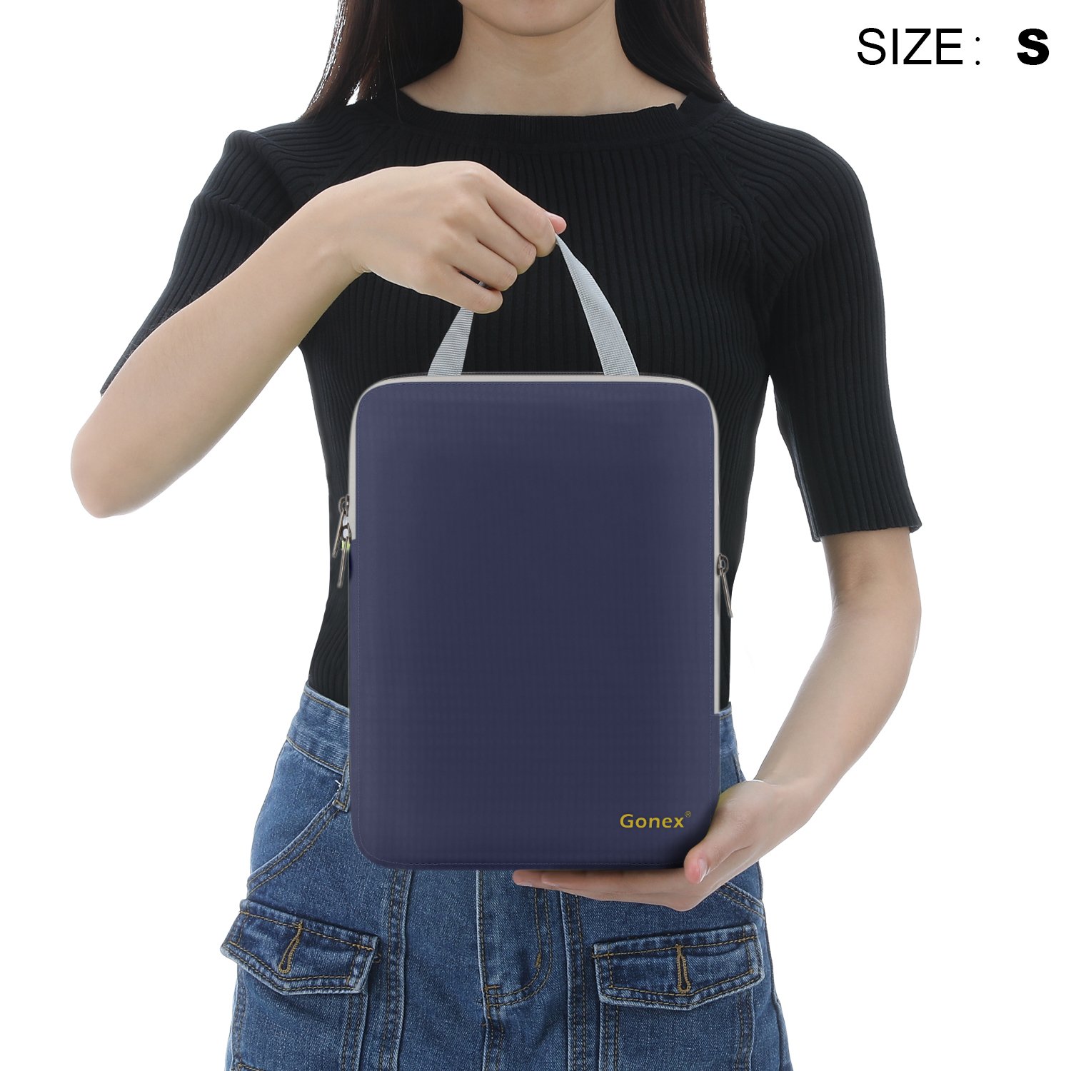 Gonex Packing Cubes Zestaw toreb na ubrania, 3- lub 4-częściowy zestaw kostek podróżnych, organizer do walizki, kolor niebieski (zestaw 4-częściowy)