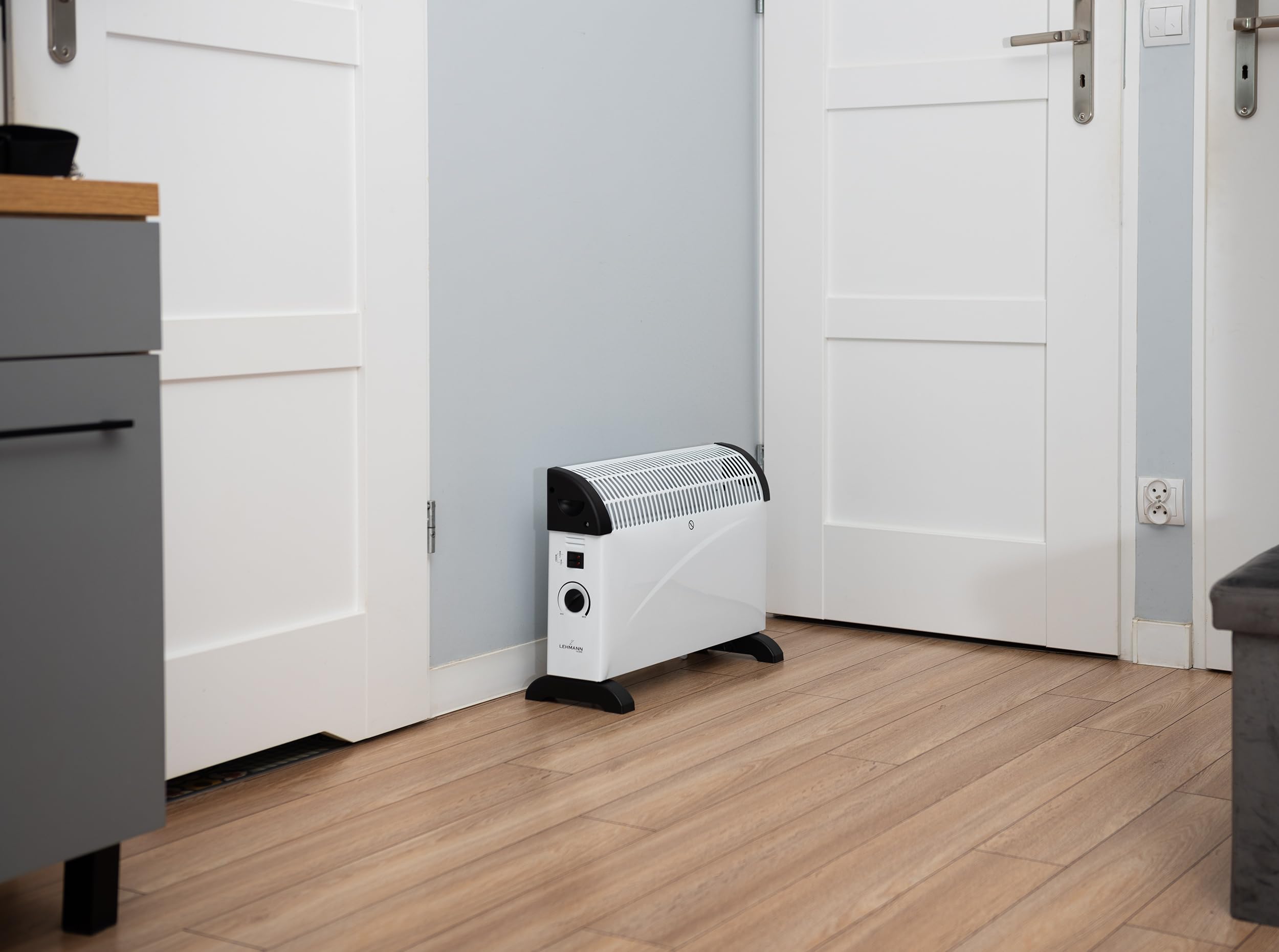 Lehmann LHOHC-2013A Electric Convector Heater 750/1250/2000 Watt with Thermostat and Overheating Protection, Electric Heater, Energy Saving for Fast Heat