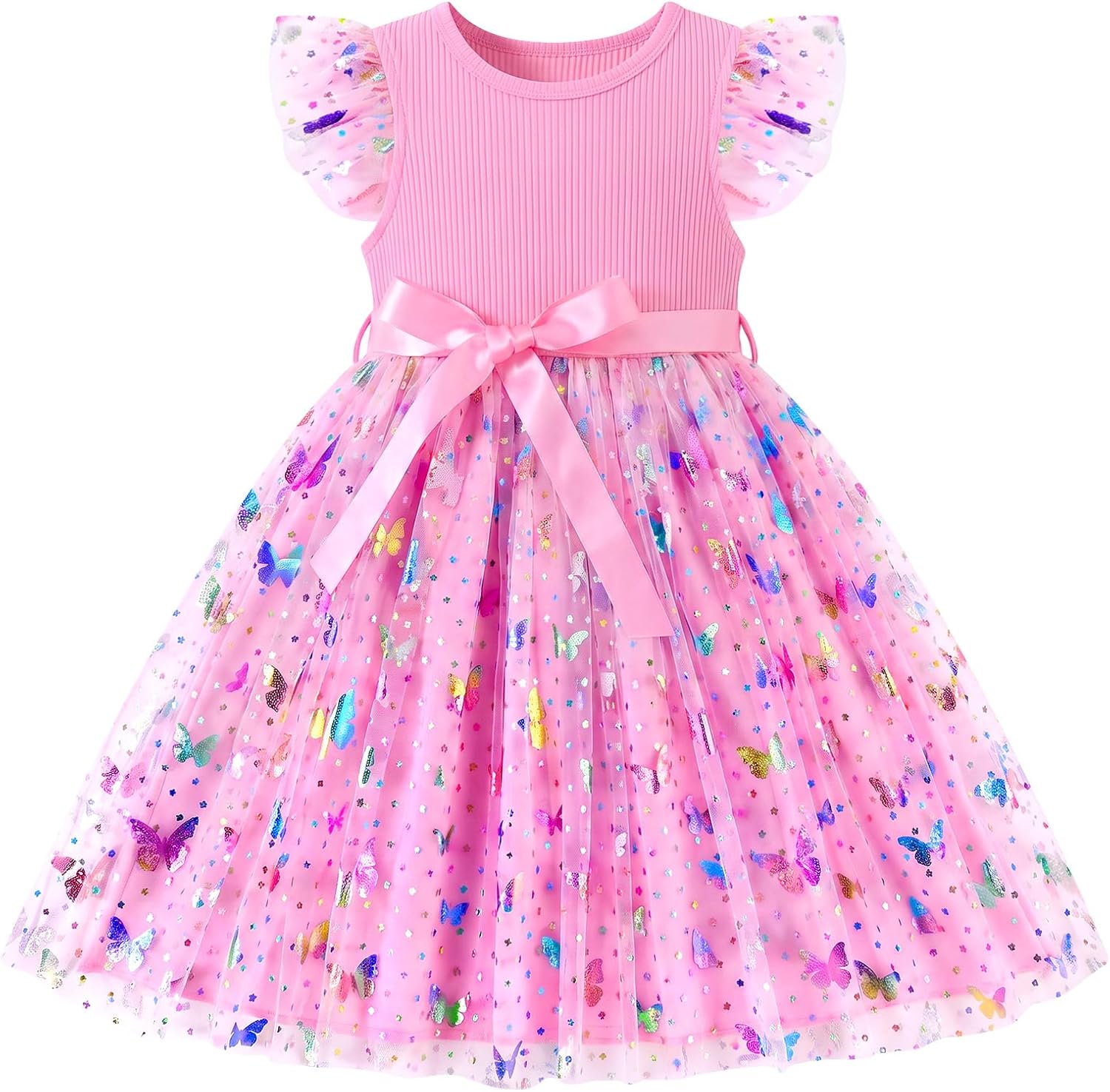Vogseek Toddler Girls Tulle Dress Ruffle Sleeveless Summer Baby Girl Fashion Tutu Dresses 2-6Y Vogseek Toddler Girls Tulle Dress Ruffle Sleeveless Summer Baby Girl Fashion Tutu Dresses 2-6Y