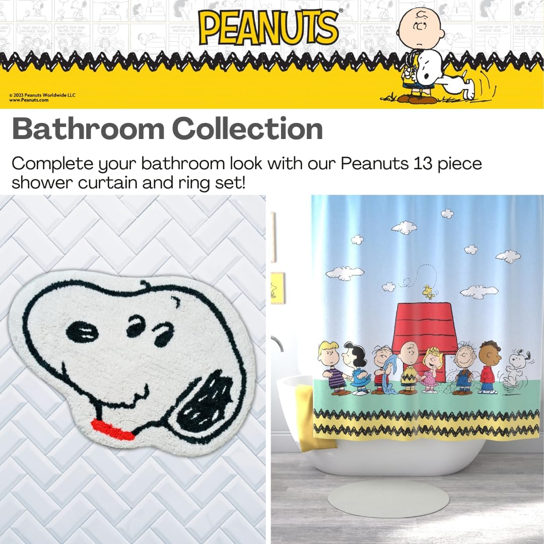 Collectibles Peanuts Snoopy 100% Cotton Non Slip Plush Bathroom Mat Rug (Officially Licensed Product) by Franco