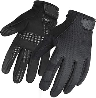 OZERO Men's Utility Work Gloves: Touch Screen Mechanic Working Gloves - Breathable Flexible Grip Heavy Duty, Black, S/M/L/XL