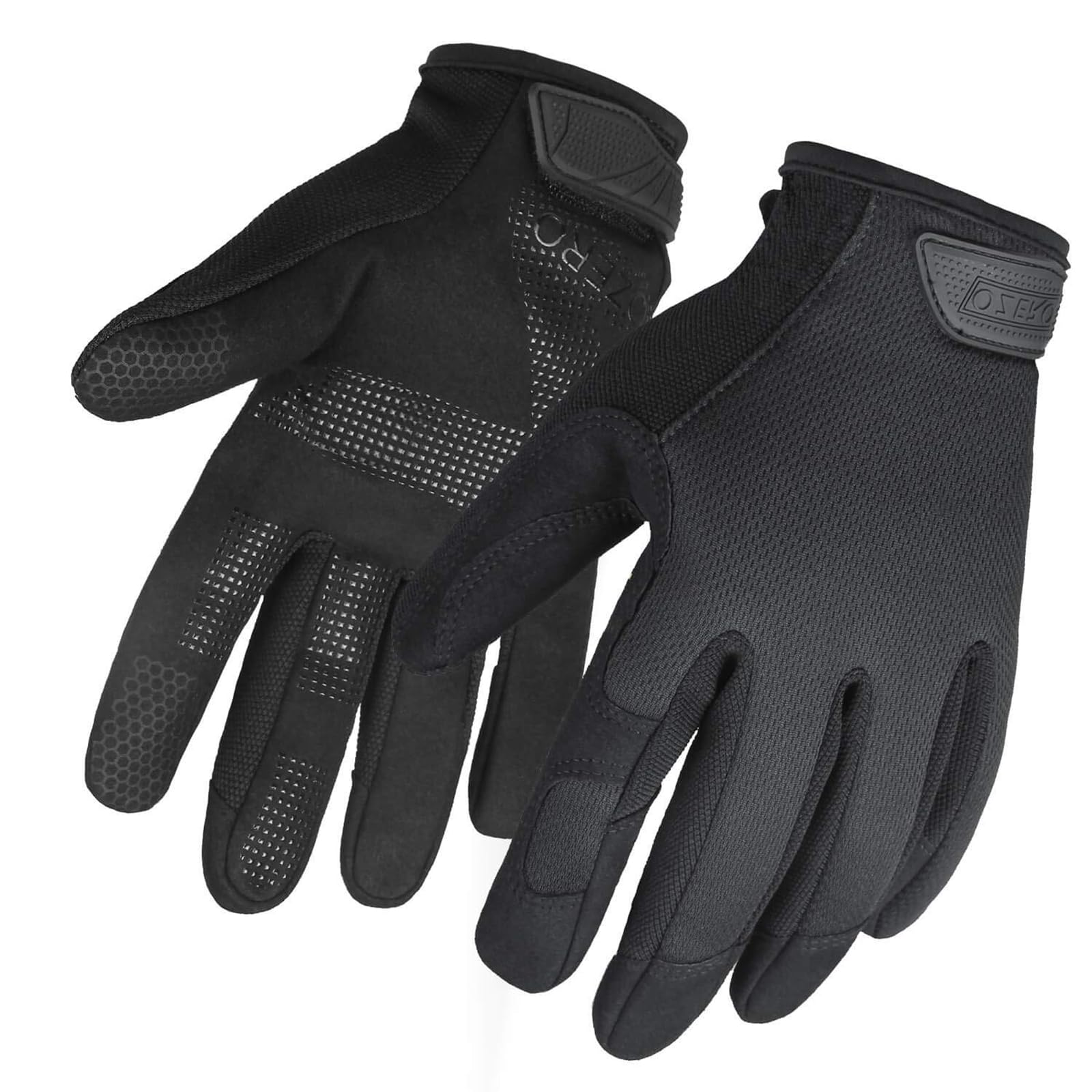 OZEROMen's Utility Work Gloves: Touch Screen Mechanic Working Gloves - Breathable Flexible Grip Heavy Duty, Black, S/M/L/XL