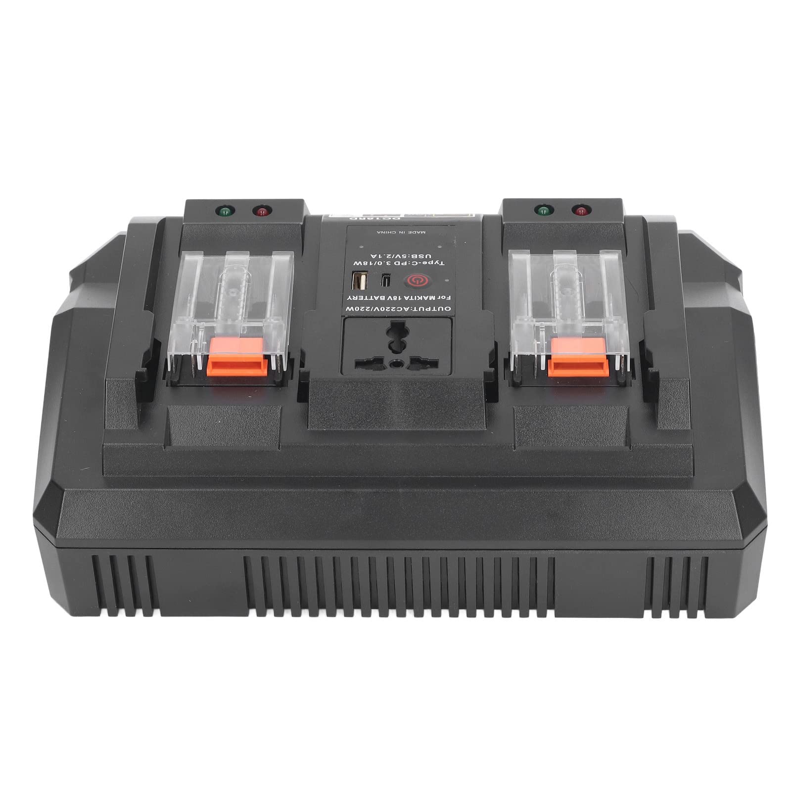 Cargador de Batería de Dos Puertos, Reemplazo de Cargador Rápido de Doble Puerto, Ahorro de Tiempo de Computadora de 100-240V (Enchufe de la UE)