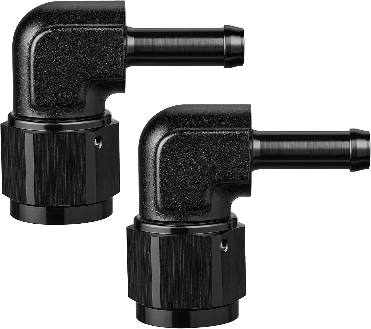 EVIL ENERGY 8AN Female to 5/16" Barb Hose Fitting 90 Degree Swivel 2PCS