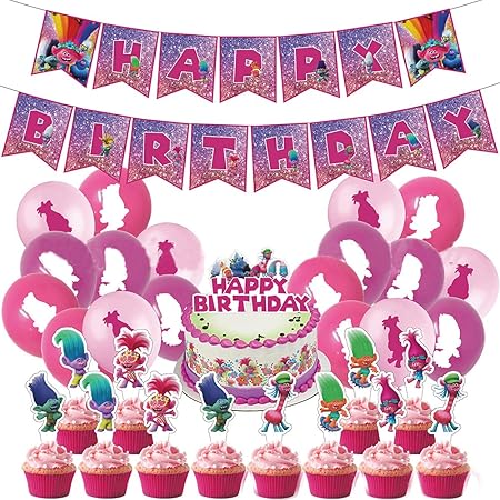 Amazon Co Jp トロールズ 誕生日 飾り付け パーティー セット 可愛い キャラクター 子供 女の子 人形 2 ピンク パープル Happy Birthday バナー ガーランド バルーン 風船 ケーキトッパー 32枚セット おもちゃ Amazon Co Jp トロールズ 誕生日 飾り付け パーティー セット 可愛い キャラクター 子供 女の子 人形 2 ピンク パープル Happy Birthday バナー ガーランド バルーン 風船 ケーキトッパー 32枚セット おもちゃ