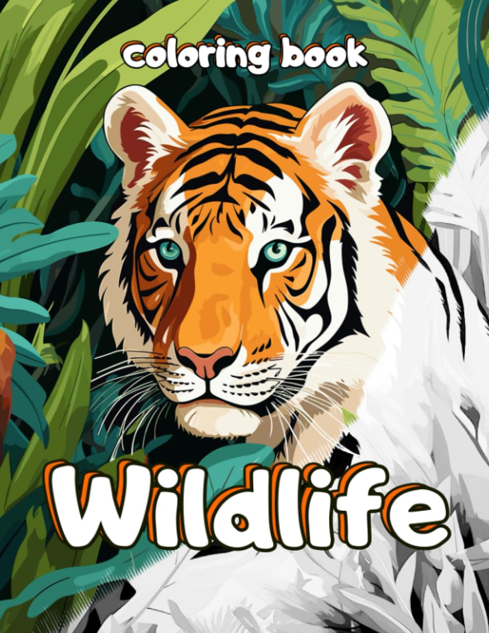 Wildlife Coloring Book: 40 beautifully drawn wild animals to color