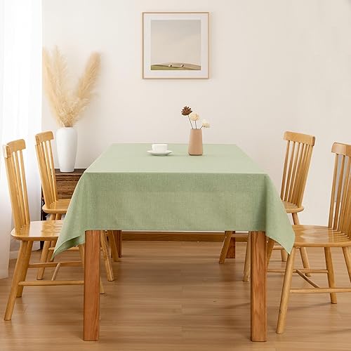 Miniatura 7 de Hiasan Mantel rectangular de lino sintético, resistente a las arrugas y a las manchas, mantel lavable para cocina, comedor, mantel de vacaciones