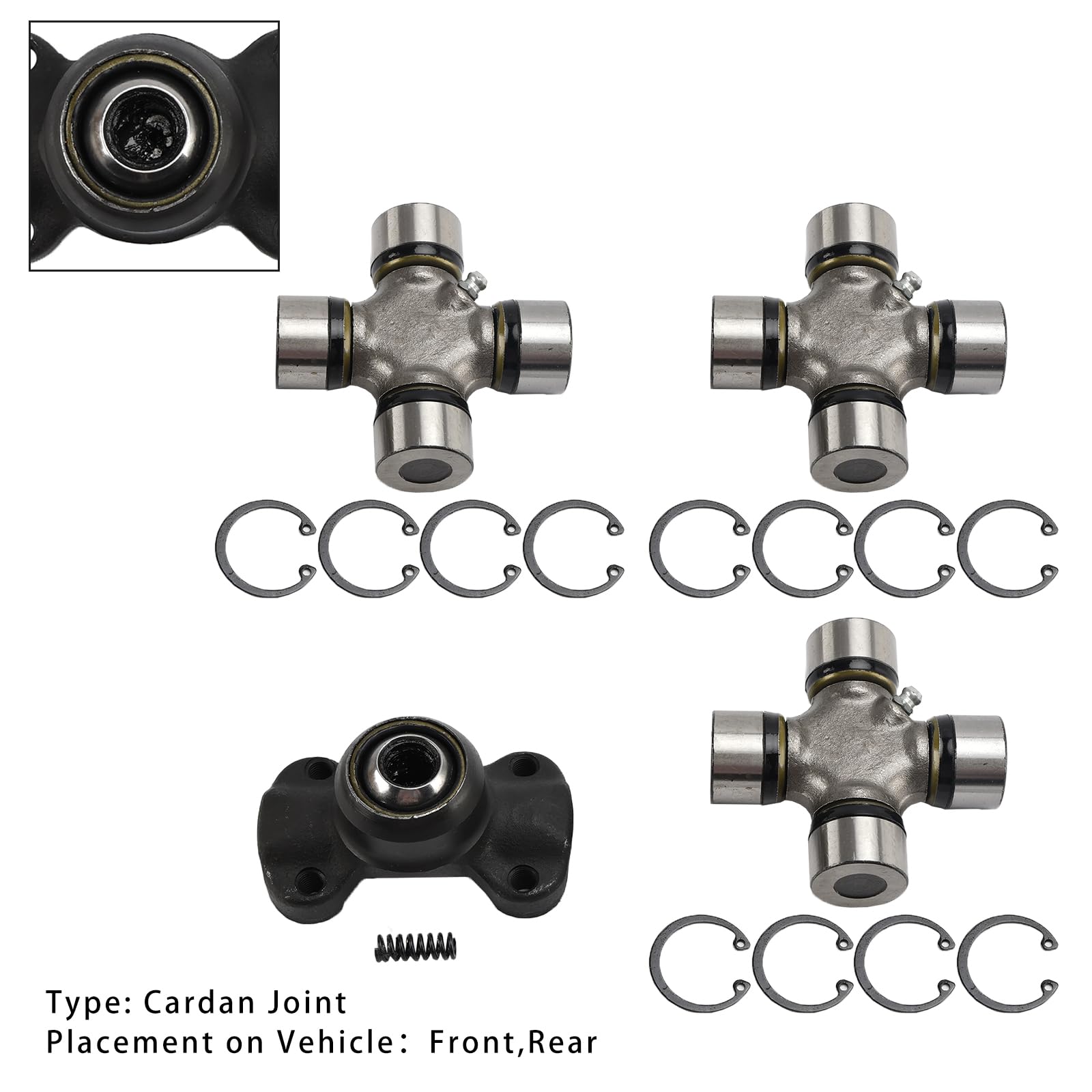 Topteng Double Cardan Joint 211355X + 5-153X passend für Jeep Cherokee XJ 1984-2001, passend für Jeep Wrangler TJ 1997-2006