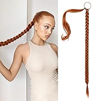 Vista 23 de SEIKEA Extensión de Cola de Caballo Larga DIY Trenzada con Banda para el Cabello, Extensiones de Cabello Liso Envolvente, Postizo Sintético Suave