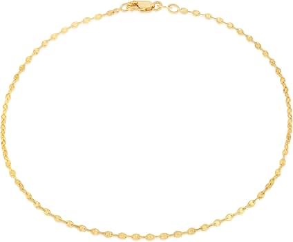 Amazon | 14K ゴールド アンクレット 女性用 14K 10インチ