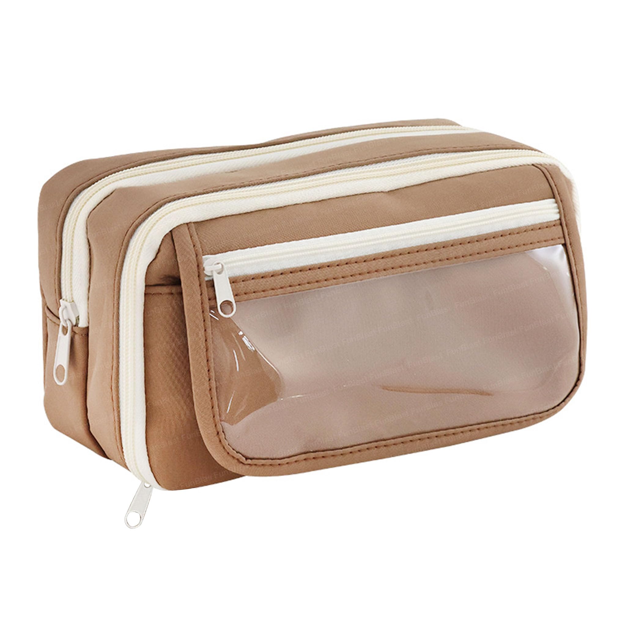 FunBlast Pencil Pouch – Kawaii Pencil Pouch, Aesthetic Pencil Case Organizer, Multipurpose Zipper Pouch for Kids & Adults, Large Capacity Stationary Organizer Case (Pouch-Brown) (B0DFCMCM4V) Amazon Price History, Amazon Price Tracker