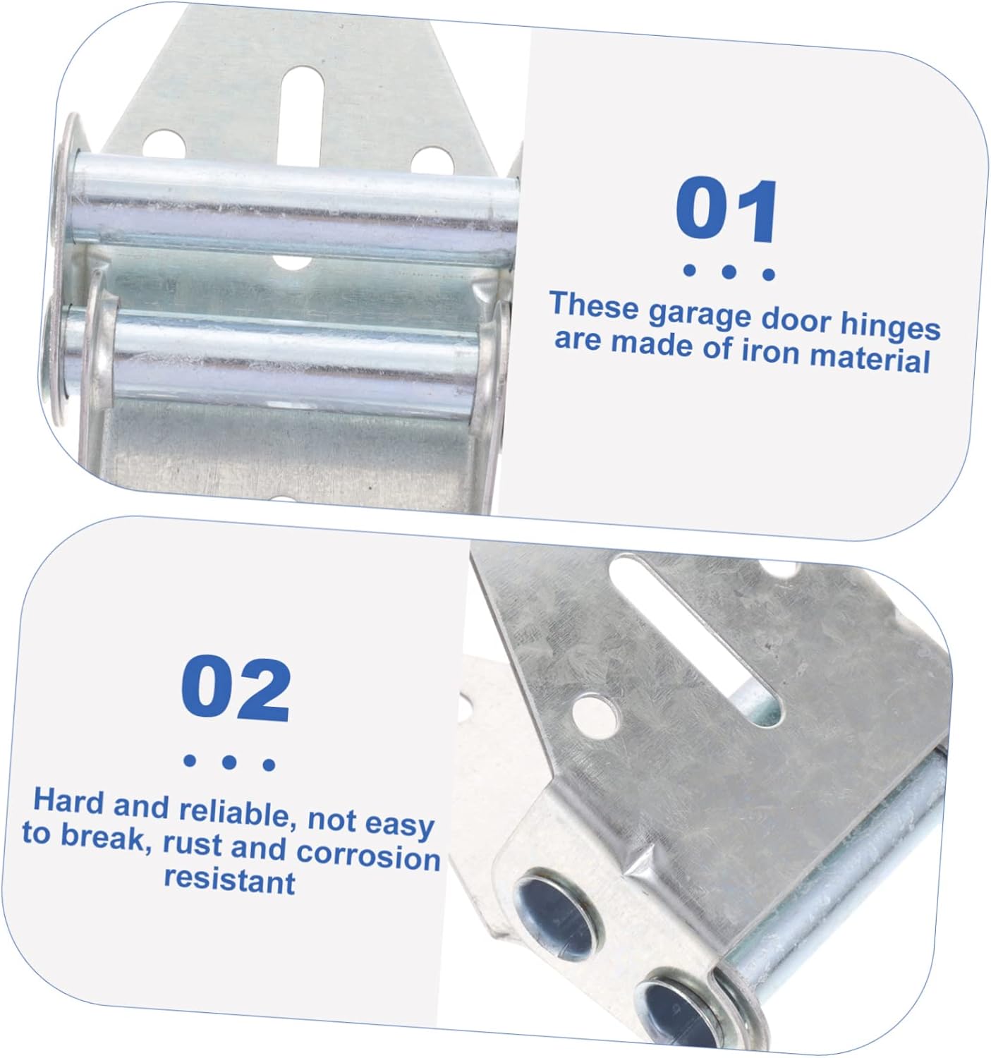 6pcs Heavy-Duty Garage Door Hinges Replacement Parts for Smooth Convenient Garage Door Accessories for Residential Use