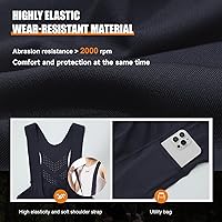 Vista 4 de Santic Pantalones largos de ciclismo para hombre, con bolsillo acolchado 4D