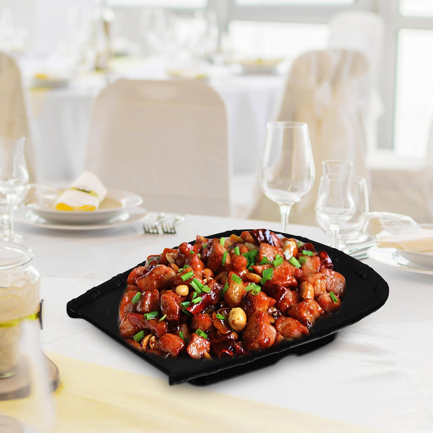 Black Matte 9-inch Japanese Sushi Plate and Serving Tray, Decorative Food Dish for Home and Restaurant Sushi Presentation