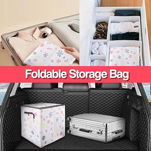 Miniatura 6 de Paquete de 3 bolsas de almacenamiento extra grandes de 100L140L180L, bolsa de almacenamiento de edredón, organizador de clóset y almacenamiento