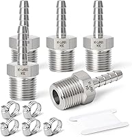 Vista 42 de TAISHER 1 pieza de forja de acero inoxidable 304 de accesorios de manguera de aire, accesorios de púas de manguera de 1 pulgada x 1/2 pulgadas