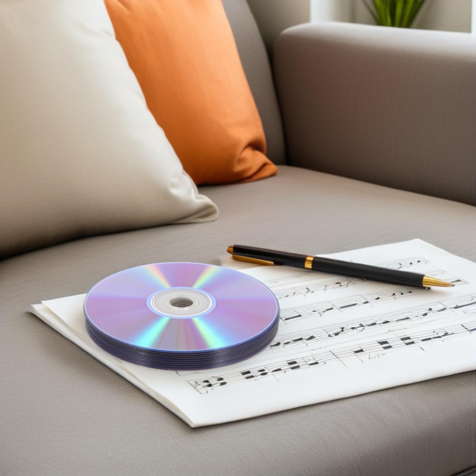 UKCOCO 10 Disques DVD-r Vierges Inscriptibles à Haute Capacité pour Stockage Vidéo et Usage Bureautique, Supports Plastiques Compatibles pour Gravure Ordinateur