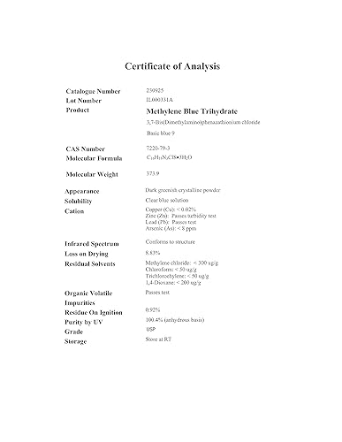 Miniatura 5 de NeuroBlue (4 onzas) 4.1 fl oz - Azul de metileno 4.1 fl oz 1% - Grado farmacéutico UPC l gotas | Grado farmacéutico 99.99% con gotero, sin