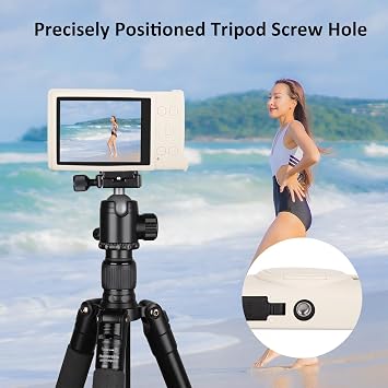 kinokoo Case for Canon IXUS 285 HS, Soft Silicone Protection Cover Fit for Canon IXUS 285 HS/IXUS 285 HS A Camera with Detachable Lens Cap, Anti-Slip&Scratch-Resistant, Easy to Carry - Off White