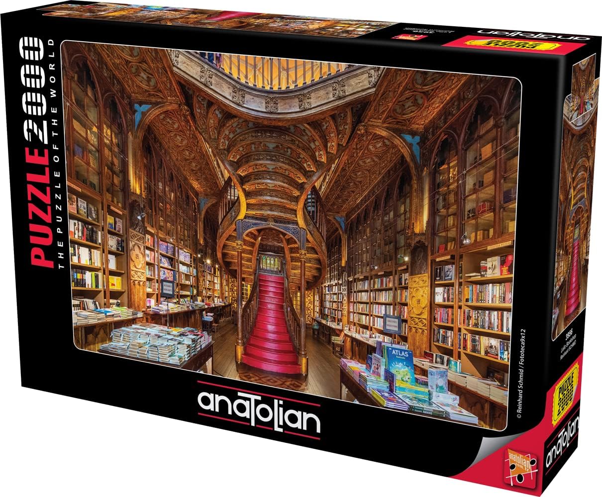Anatolian Puzzle - Lello Bookshop, 2000 Piece Jigsaw Puzzle, 3956, Multicolor
