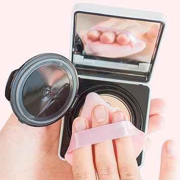 8 Pcs Powder Puff Face Triangle,2 Colors Face Makeup Puff Wet Dry Dual-Use,Face Powder Puff for Under Eye Makeup Applicator(Pink&Black)
