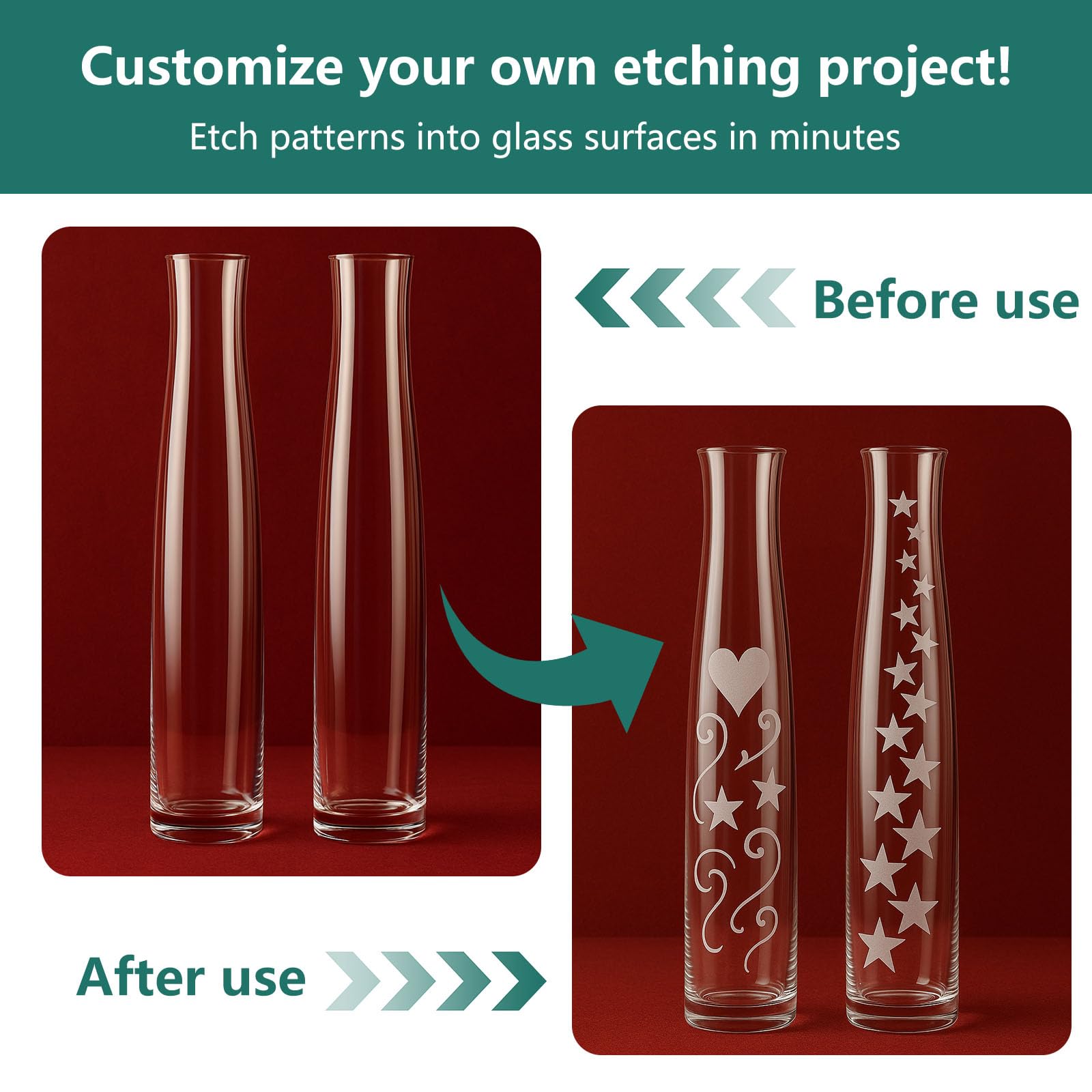 Amazon.co.jp: DINGSEN 3.5オンス ガラスエッチングペースト 数分で