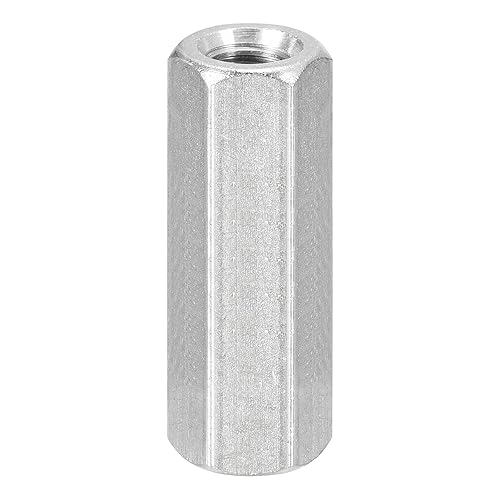 Miniatura 9 de uxcell Tuercas de acoplamiento M12 x 1.75 pulgadas de paso de 1.181 in de longitud, 1 tuerca de acoplamiento de varilla hexagonal métrica de acero