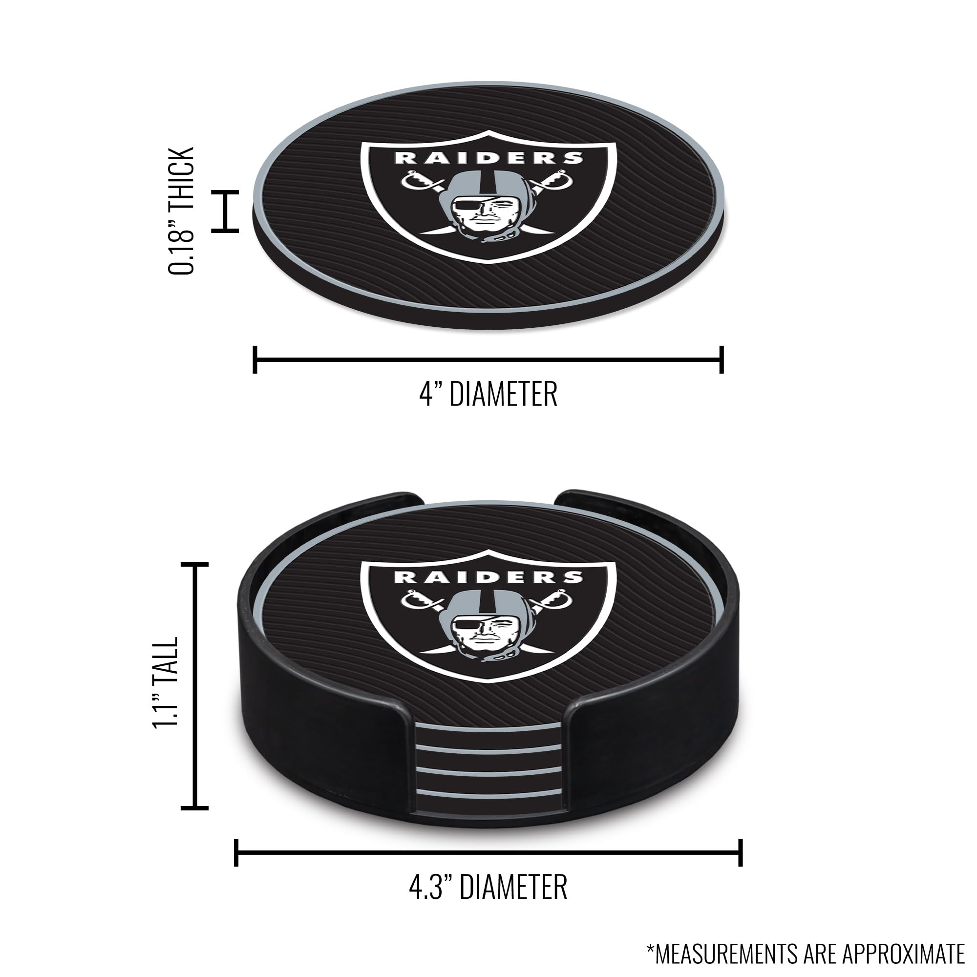 Rico Industries NFL Football Classic Favorites: PVC Coaster Set (4-Pack)