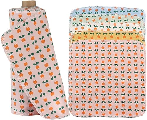 Rollos de papel reutilizables lavables, paquete de 25 con rollo de cartón duradero, 9.8 x 9.8 pulgadas, servilletas reutilizables cero residuos