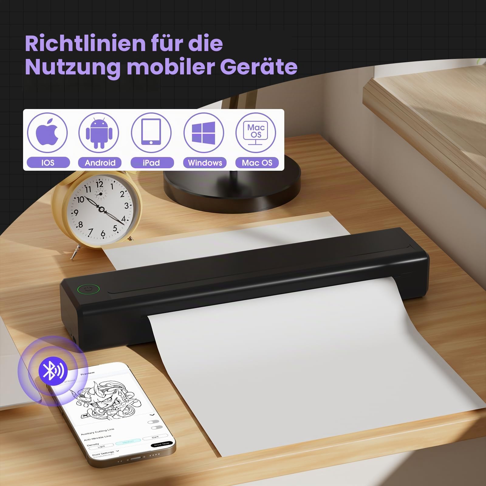 INKin Tattoo Maschine Set, Kabelloser Tätowiermaschine mit 4.0 Hublänge und 2pcs 1800mAh Batterien, Tattoo Zubehör Set Komplett mit Tattoo Drucker Bluetooth, Stencil Stuff, Tattoo Farbe und Nadeln